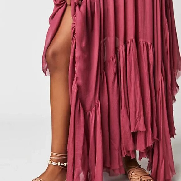 Free People Asymmetrical Skirt in Mauve - Picture 3 of 4